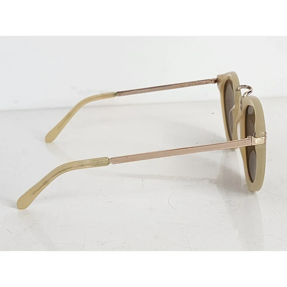 Karen Walker Harvest Sunglasses Beige Gold Round Cat Eye Frames
